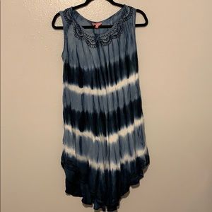 🎀 5/25 Blue Tie Dye Swim Cover Dress